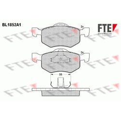 Sada brzdových platničiek kotúčovej brzdy FTE 9011044