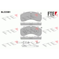 Sada brzdových platničiek kotúčovej brzdy FTE 9500010