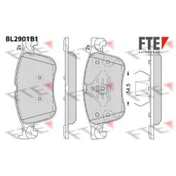 Sada brzdových platničiek kotúčovej brzdy FTE BL2901B1