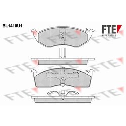 Sada brzdových platničiek kotúčovej brzdy FTE 9010184