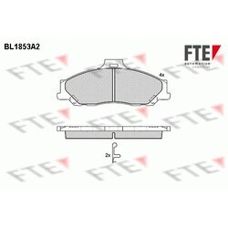 Sada brzdových platničiek kotúčovej brzdy FTE 9010428