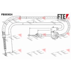 Ťažné lanko parkovacej brzdy FTE 9250113