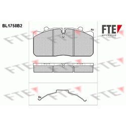 Sada brzdových platničiek kotúčovej brzdy FTE BL1758B2