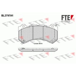 Sada brzdových platničiek kotúčovej brzdy FTE BL2797A1