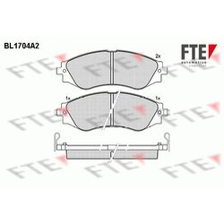 Sada brzdových platničiek kotúčovej brzdy FTE 9010309