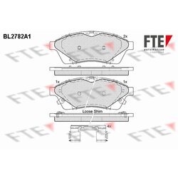 Sada brzdových platničiek kotúčovej brzdy FTE BL2782A1