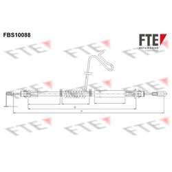 Ťažné lanko parkovacej brzdy FTE FBS10088