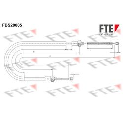 Ťažné lanko parkovacej brzdy FTE FBS20085