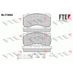 Sada brzdových platničiek kotúčovej brzdy FTE BL1748A4