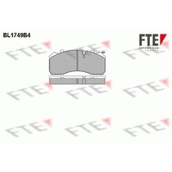 Sada brzdových platničiek kotúčovej brzdy FTE BL1749B4