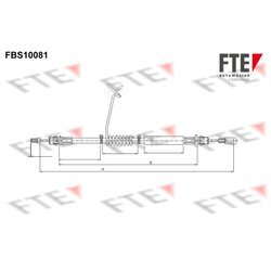 Ťažné lanko parkovacej brzdy FTE FBS10081