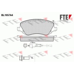 Sada brzdových platničiek kotúčovej brzdy FTE BL1957A4