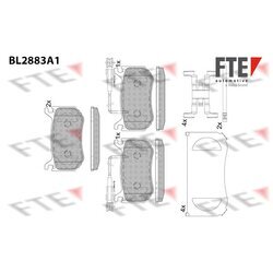 Sada brzdových platničiek kotúčovej brzdy FTE BL2883A1