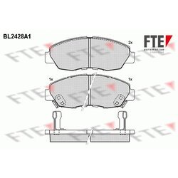 Sada brzdových platničiek kotúčovej brzdy FTE 9010728