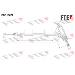 Ťažné lanko parkovacej brzdy FTE FBS18072