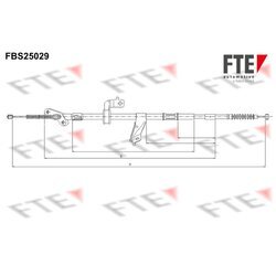 Ťažné lanko parkovacej brzdy FTE 9250618