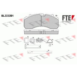 Sada brzdových platničiek kotúčovej brzdy FTE BL2222B1