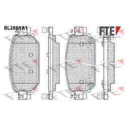 Sada brzdových platničiek kotúčovej brzdy FTE BL2881A1