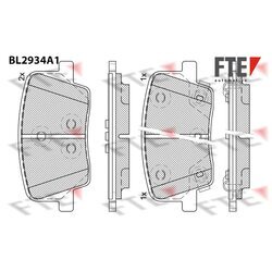 Sada brzdových platničiek kotúčovej brzdy FTE BL2934A1