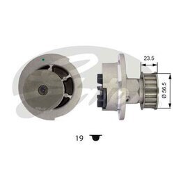 Vodné čerpadlo, chladenie motora GATES WP0021