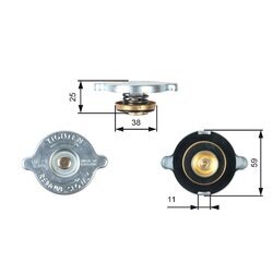 Uzáver chladiča GATES RC122