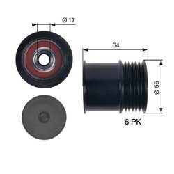 Voľnobežka alternátora GATES OAP7151