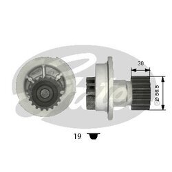 Vodné čerpadlo, chladenie motora GATES WP0059