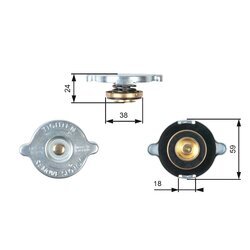 Uzáver chladiča GATES RC112