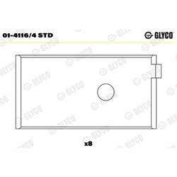 Ojničné ložisko GLYCO 01-4116/4 STD
