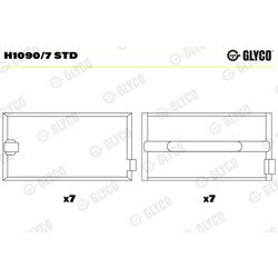 Ložisko kľukového hriadeľa GLYCO H1090/7 STD