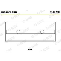 Ložisko kľukového hriadeľa GLYCO H1359/5 STD