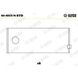 Ojničné ložisko GLYCO 01-4117/4 STD