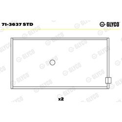 Ojničné ložisko GLYCO 71-3637 STD