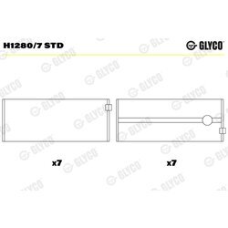 Ložisko kľukového hriadeľa GLYCO H1280/7 STD