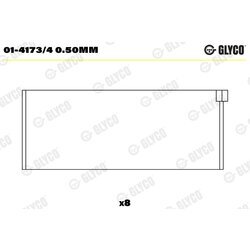 Ojničné ložisko GLYCO 01-4173/4 0.50mm