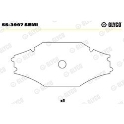 Ložiskové puzdro ojnice GLYCO 55-3997 SEMI
