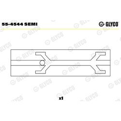 Ložiskové puzdro ojnice GLYCO 55-4544 SEMI