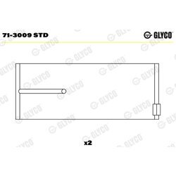 Ojničné ložisko GLYCO 71-3009 STD