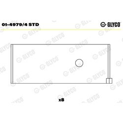 Ojničné ložisko GLYCO 01-4979/4 STD