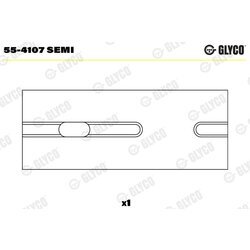 Ložiskové puzdro ojnice GLYCO 55-4107 SEMI