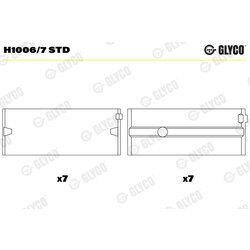 Ložisko kľukového hriadeľa GLYCO H1006/7 STD