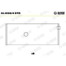 Ojničné ložisko GLYCO 01-4128/4 STD
