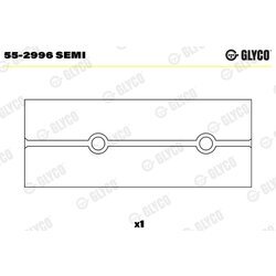 Ložiskové puzdro ojnice GLYCO 55-2996 SEMI