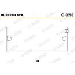 Ojničné ložisko GLYCO 01-3991/4 STD