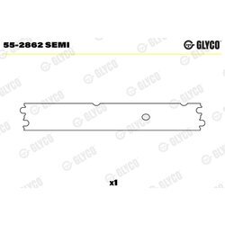Ložiskové puzdro ojnice GLYCO 55-2862 SEMI