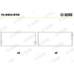 Ojničné ložisko GLYCO 71-4013 STD
