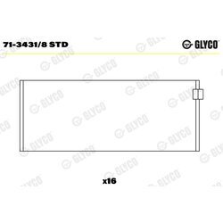 Ojničné ložisko GLYCO 71-3431/8 STD