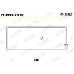 Ojničné ložisko GLYCO 71-3560/6 STD