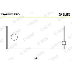 Ojničné ložisko GLYCO 71-4227 STD