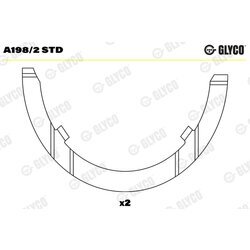 Vymedzovacia podložka pre kľukový hriadeľ GLYCO A198/2 STD